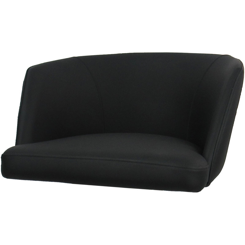 Tabouret de bar pivotant en métal 30 po avec base Warren, Vinyle noir, Grey
