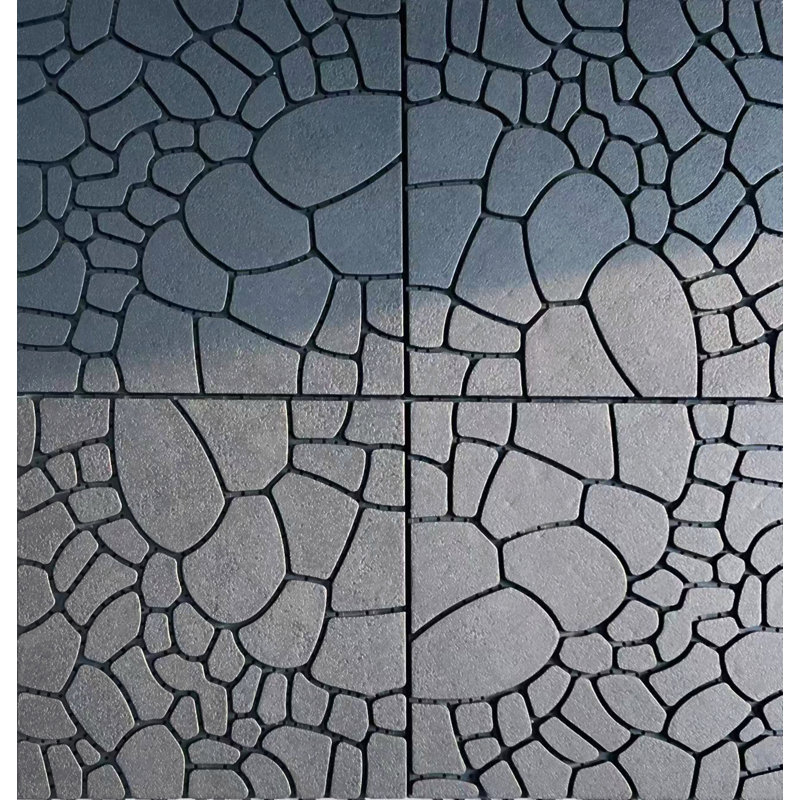 Carreaux de terrasse de patio en pierre de 12 po, tuiles de terrasse à emboîtement de module de bricolage, tuiles de cour faciles et rapides à installer pour le porche de la cour arrière du balcon de la piscine 44 pièces