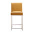 Tabouret de comptoir rembourré en cuir végétalien Element-1832167614-1840703713