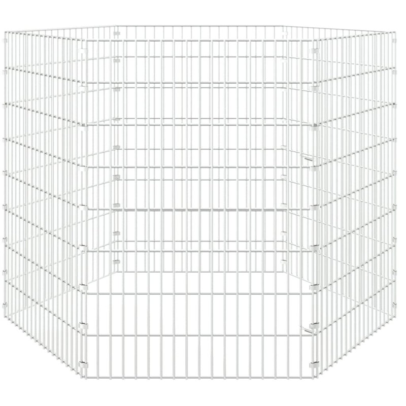 Duxbury Free Range Animal Enclosure 6-Panel 54cm Galvanised Iron, 80cm H x 54cm W