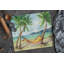 Parkhur Tempered Glass Sea Hammock Palm Chopping Board-1672592488