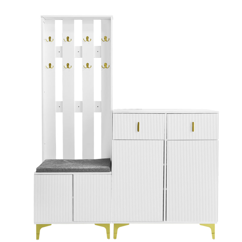 Hall Tree 60.5cm Wide, White