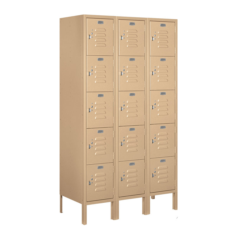 Casier large à 5 étages pour 2 étages, H 66 po x l 36 po x p 15 po, Bleu