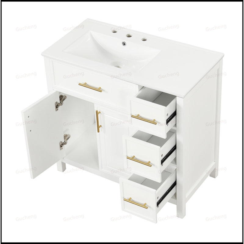 Meuble-lavabo 36 po avec trois tiroirs