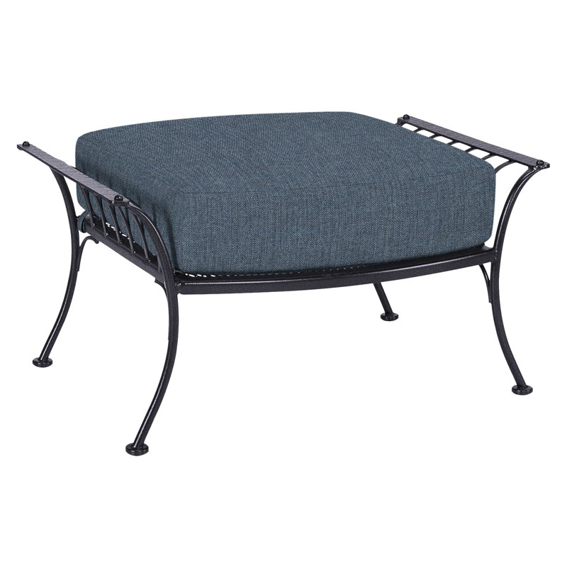 Monterra Outdoor Ottoman, Graphite, Flagship Stone Sunbrella®