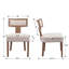Faranda Mid Century Modern Dining Chairs Farmhouse Linen Fabric Upholstered Accent Chairs Curved-2117576846-2117576847