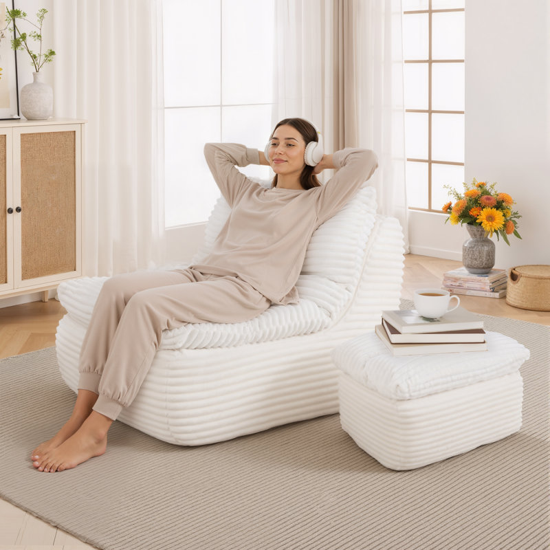 Canapé-lit rembourré 31,5 po sans assemblage requis, Beige
