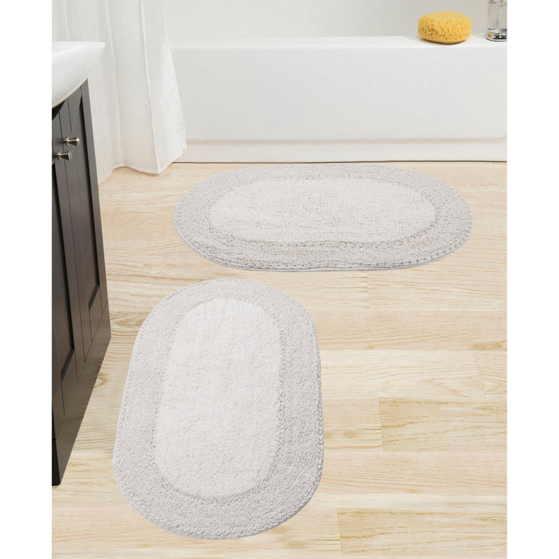 Ensemble de tapis pour salle de bain Xie, Ivoire