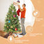 Arbre de Noël 5 pi avec 756 pointes en PE + PVC, arbre de Noël pleine longueur avec branches articulées, assemblage facile, support en métal stable, décoration de Noël classique-1496312140-1496312136