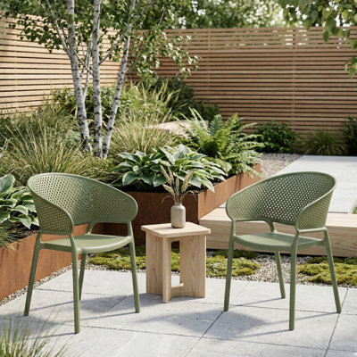 PETRA Chair Avocado Green Pack of 2