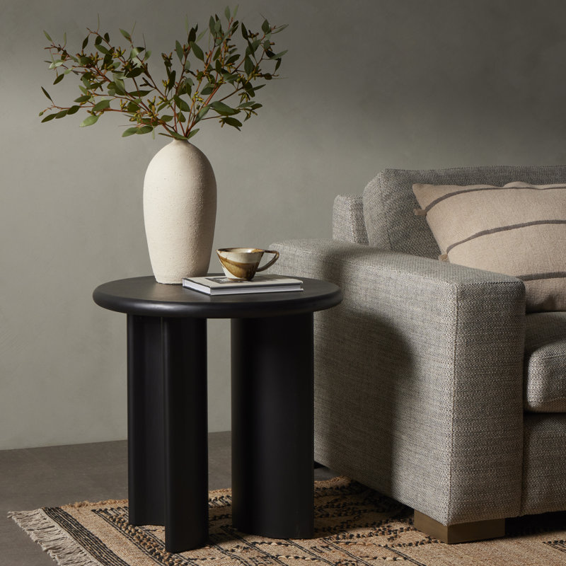 Haiden Solid Wood End Table, Black