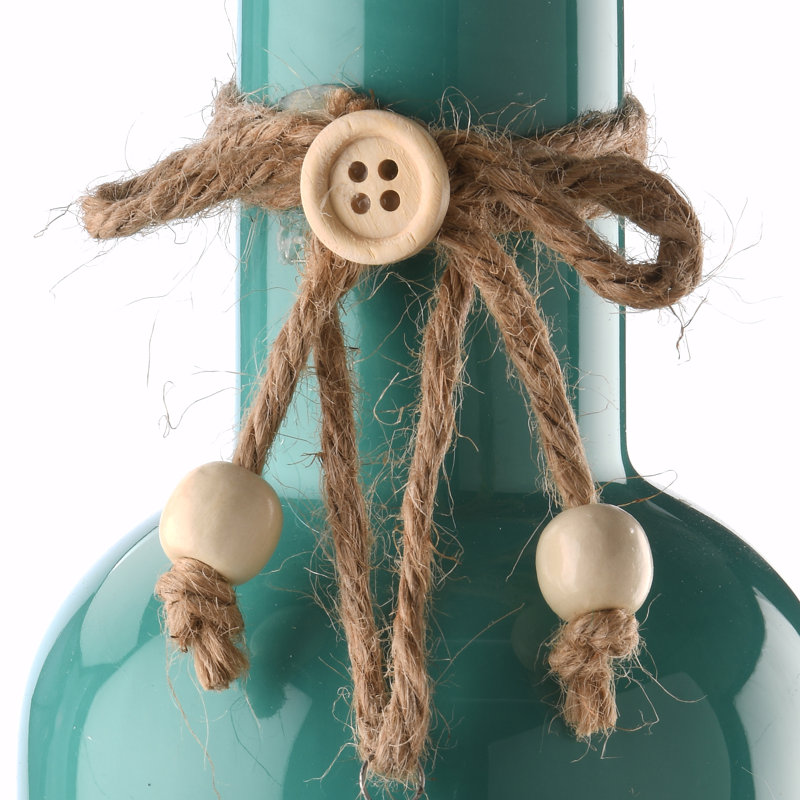 Hand-Painted Aqua Porcelain Decorative Table Vase