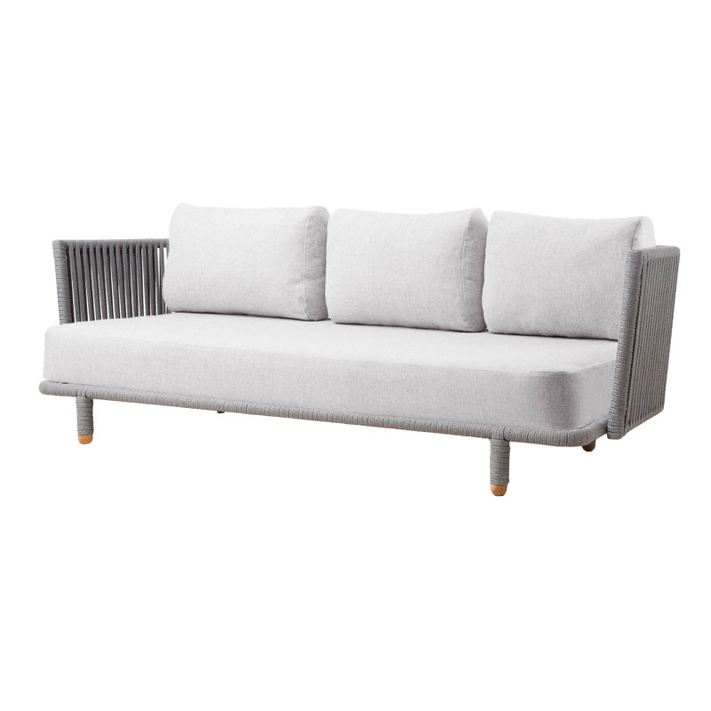 Moments Square Arm Sofa, White Cane-line Natté