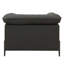 Chaise Tadi, cuir fleur noir