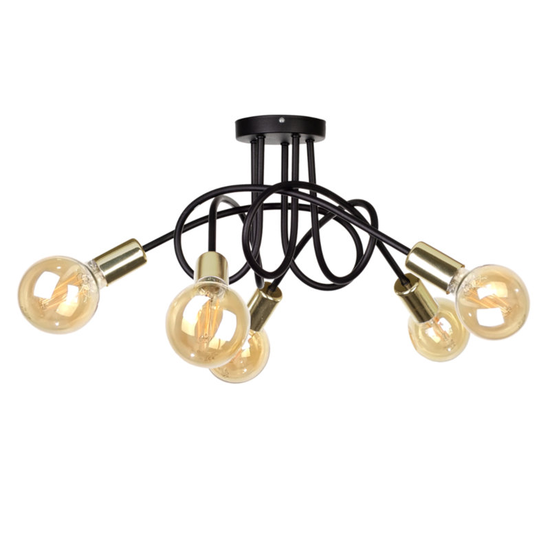 Keytesville 5 - Light Chandelier, Black/Gold