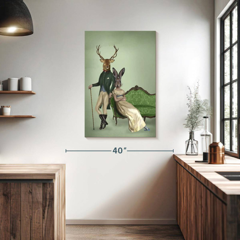 Ketti Mr. Deer et Mme Rabbit I, H 39 po x l 26 po