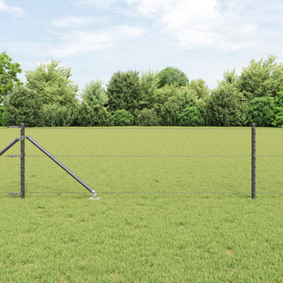 Hexagon Fence Grey Steel