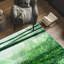 Tapis vert lavable Forest in The Lake taille 5 pi x 8 pi, douceur avec envers antidérapant
