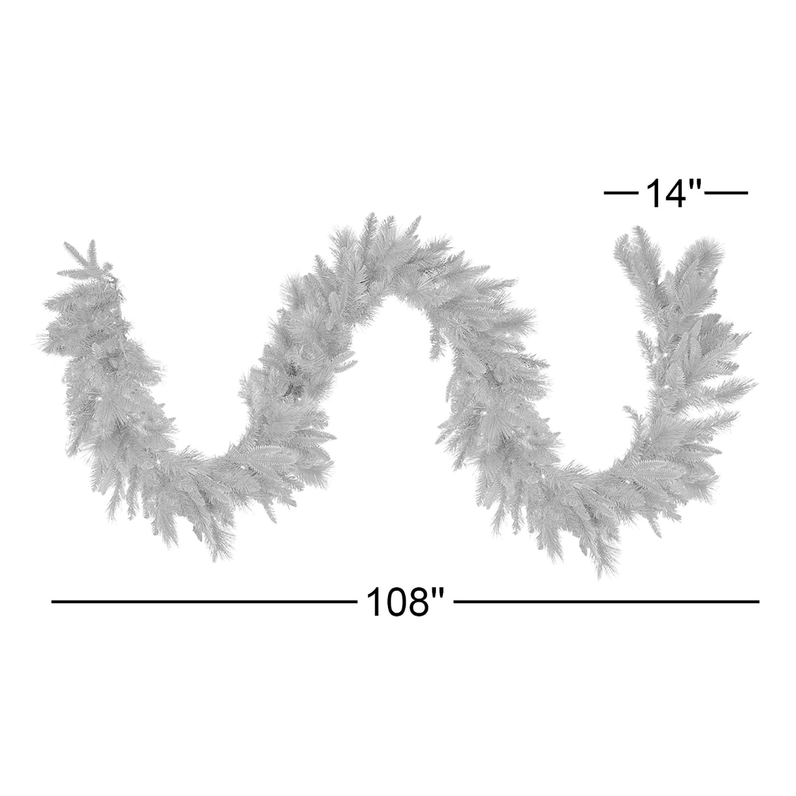 Northlight Seasonal 108" Pre-Lit Pine Garland