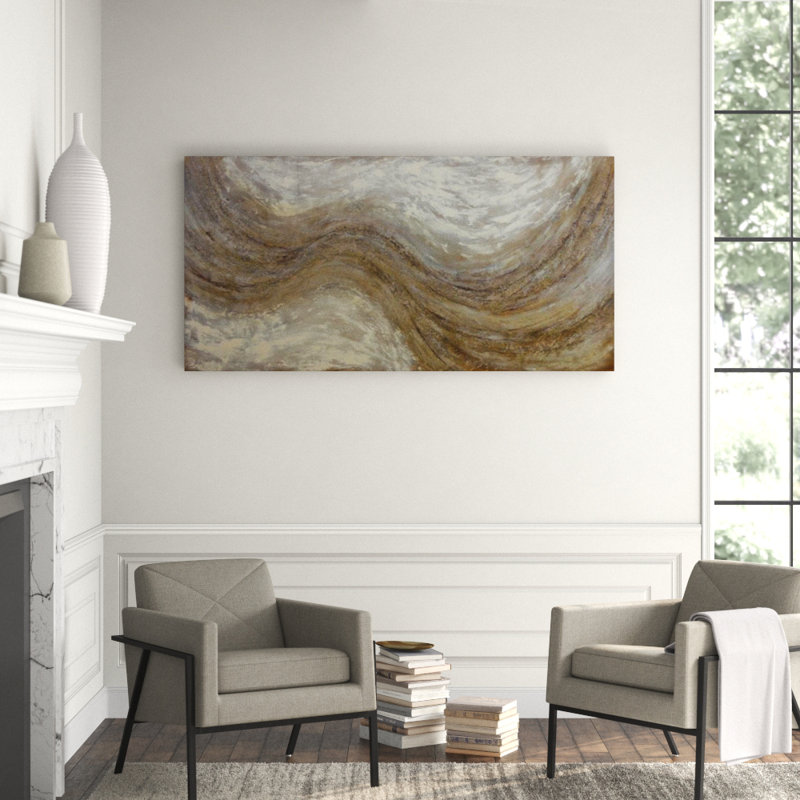 Golden Rush Print by Beverly Fuller, Hand Painting with Glitter