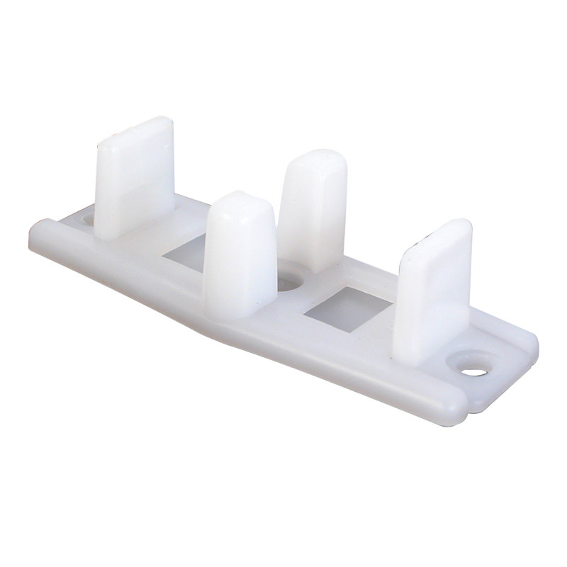 White Nylon Adjustable Bypass Wardrobe Door Floor Guide