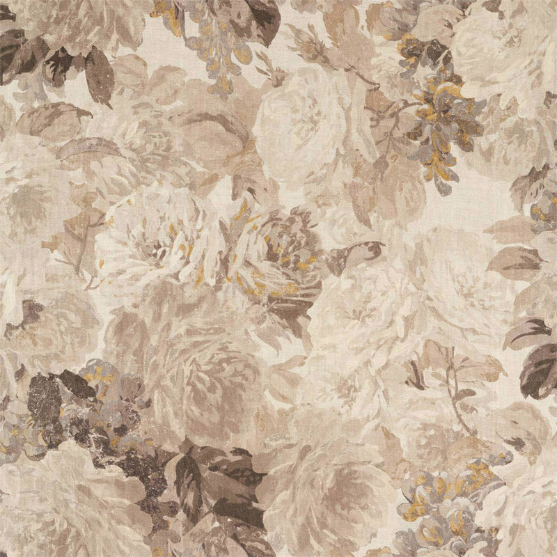 Rose Absolute Linen Fabric, White Opal/Mousseux