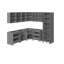 WALLKITCHENS FK-URBAN - Cuisine complète moderne en panneau de fibres à densité moyenne de 96 po x 96 po x 96 po -97830748