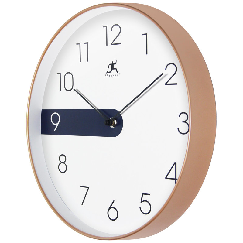 Round Plastic Wall Clock 12 Inches, Blue