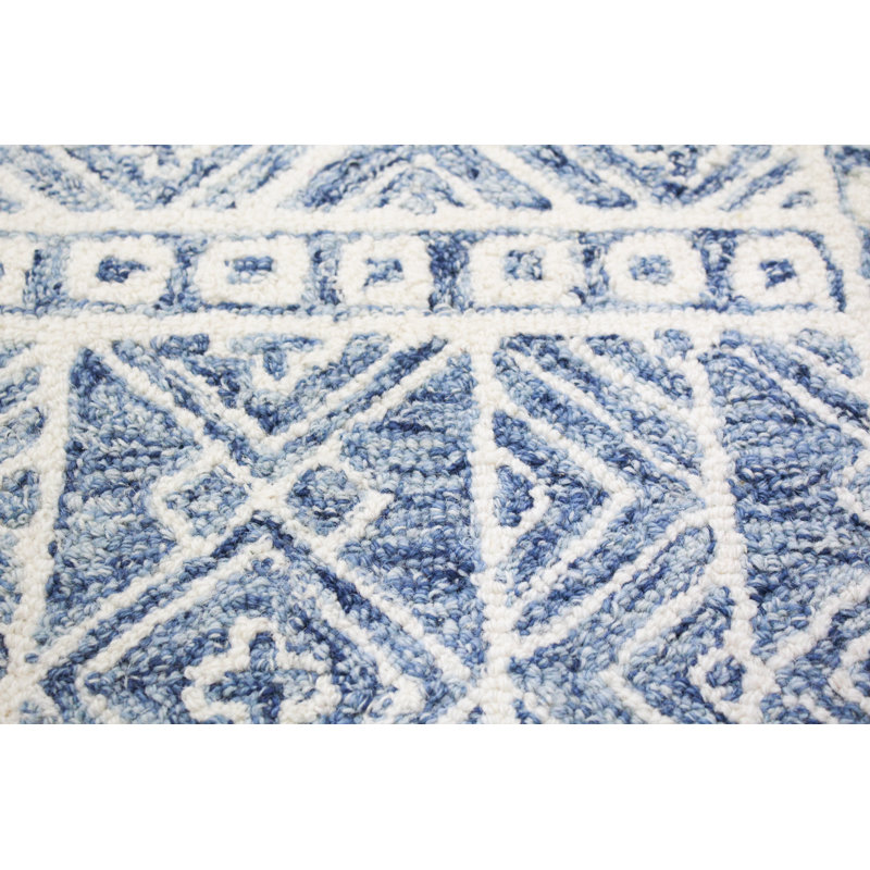 Tapis transitionnel bleu Dalton Collection, Rectangle 8 pi 6 po x 11 pi 6 po
