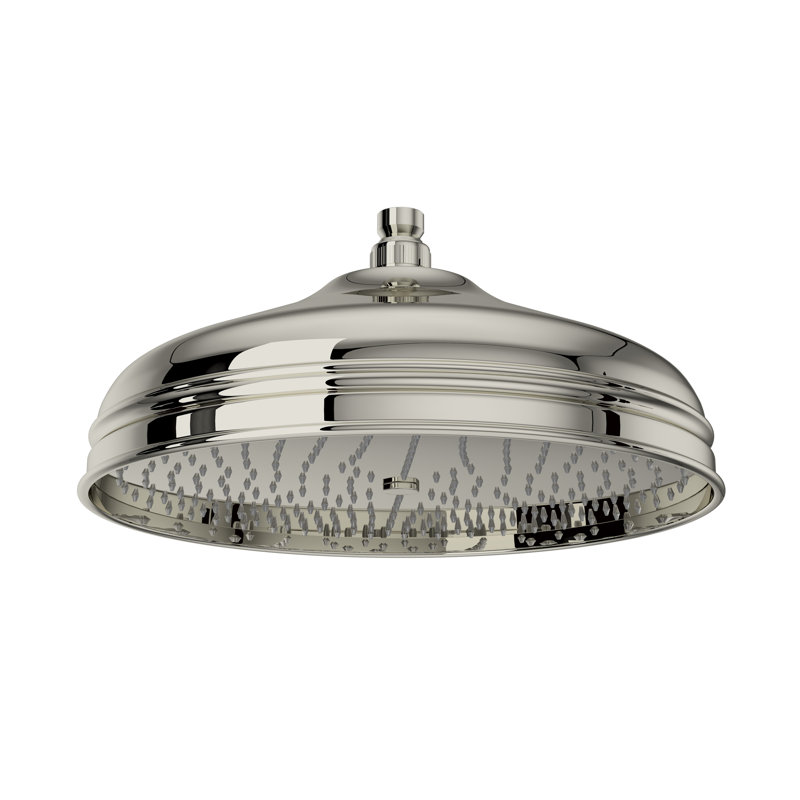 Bordano Rain Showerhead, Polished Nickel