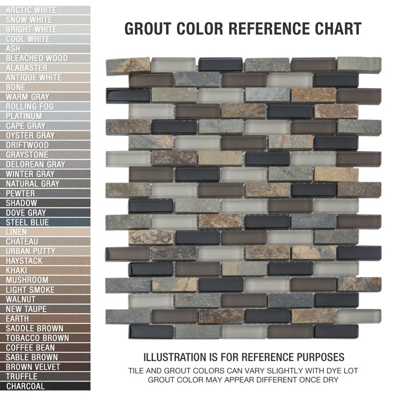 Tessera Subway Stonehenge 10-3/4" x 11-3/4" Glass Mosaic Tile