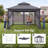 12 Ft. X 12 Ft. Pop Up Gazebo Canopy Tent with Mosquito Netting, One-Push Instant Setup, Height Adjustable Outdoor Canopy-128919888-128919889