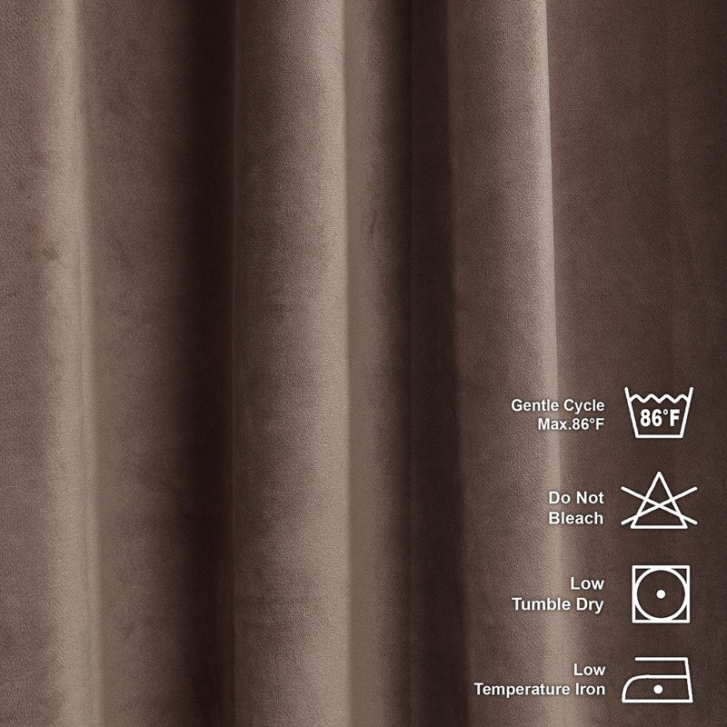 Room Darkening Single Curtain Panel, Antique Brass, 190 W x 145 D cm