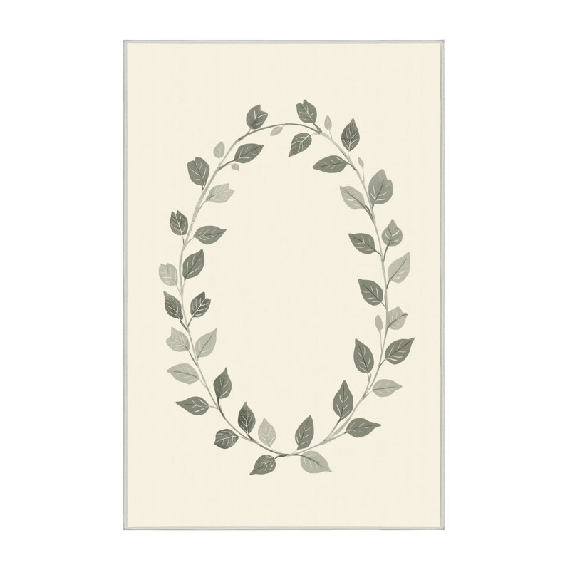 Soft Plush Farner Easter Modern & Contemporary Abstract Area Rug in Beige – White Binding, 2x5