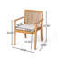 Ensemble repas d'extérieur chic en bois d'acacia durable