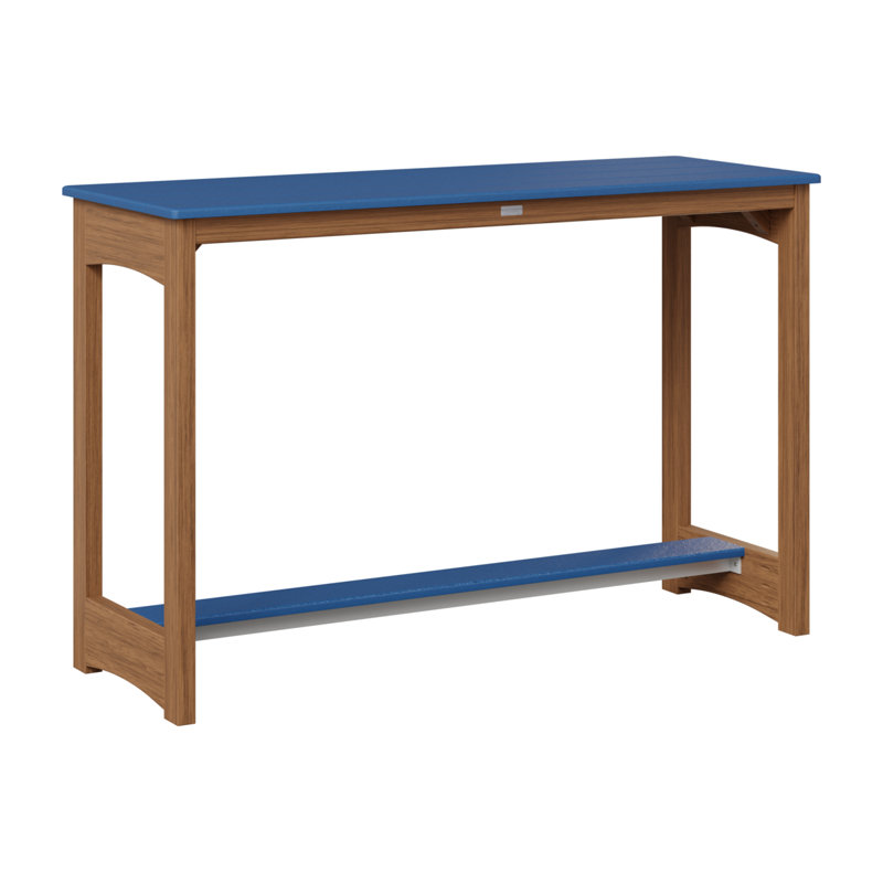 Table de bar Berlin Gardens, Acajou antique, 38.5" H x 60" W x 22" D, Bleu pacifique