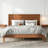 Wooden Bed Frame, Platform Bed Frame With Tall Fluted Headboard And Slat Support, Low Profile Platform Bed, Modern Platform Bed Frame, No Box Spring Required,  Bed With Underbed Storage For Bedroom-663854558-663854556
