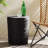 Black Concrete Side Table 16 Birch, Lightweight, 15.38 In. X 15.58 In., Patio Decor Option Birch Lightweight For Patio, Black, Depth Width Height