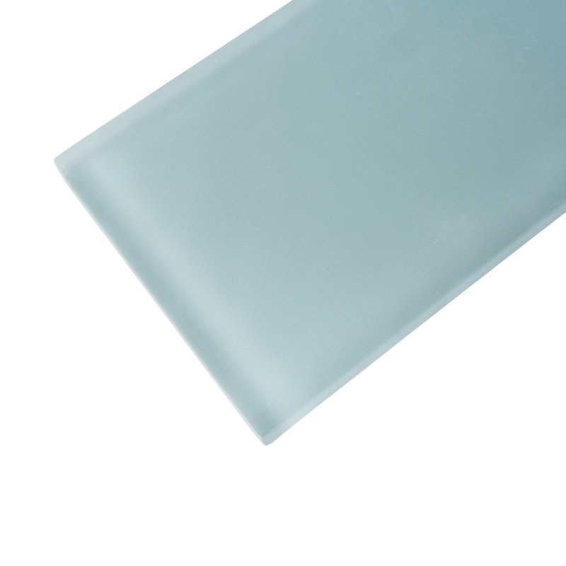 3"X 6" Matte Finished Glass Subway Tile, Glacier Gray