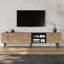 Unfinished TV Stand for TVs up to 70" with Fireplace Included