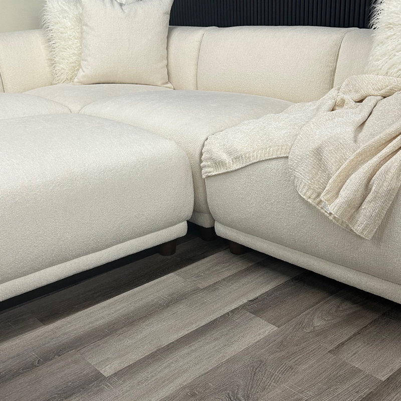 ALUXO Rhyla 0.25cm Thick 15.2cm W x 91.4cm L Nature Vinyl Plank (Set of 7), Silver Grey