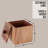 Square Acacia Wood Storage Box with Lid