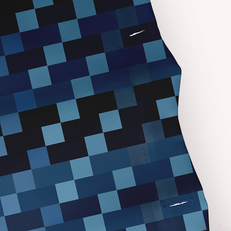 Jiem Plaid Shower Curtain, Blue