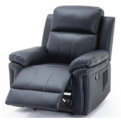 Fauteuil inclinable manuel en tissu gris Onyx