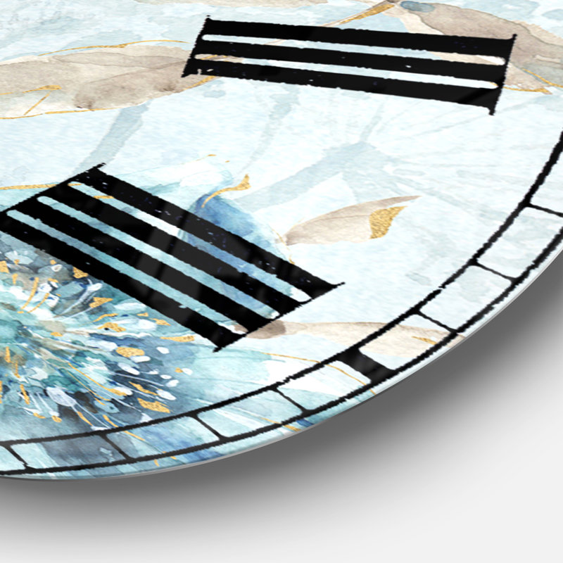 Indigold Watercolor Lovely Bird IV - Horloge murale traditionnelle, Moyenne