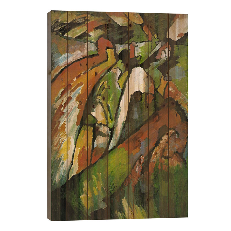 «Improvisation 7» par Wassily Kandinsky - impression sur bois sans cadre, H 26 po x l 18 po x P 1,5 po