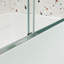 Porte de douche Bypass - chromée, 44-48 "X70", verre trempé 1/4 ", film éclaté, porte facile à nettoyer 44-48" X70 ", utilisation dans la salle de bain, coulissant en douceur, bonne fuite, installation