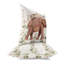Housse et insert de coussin carré en polyester Love Elephant Aquatic Peacock-1699184439