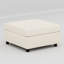 Rangement en chenille beige pour salon confortable - Chaise longue de style moderne Mid-Century avec rangement,-540410335