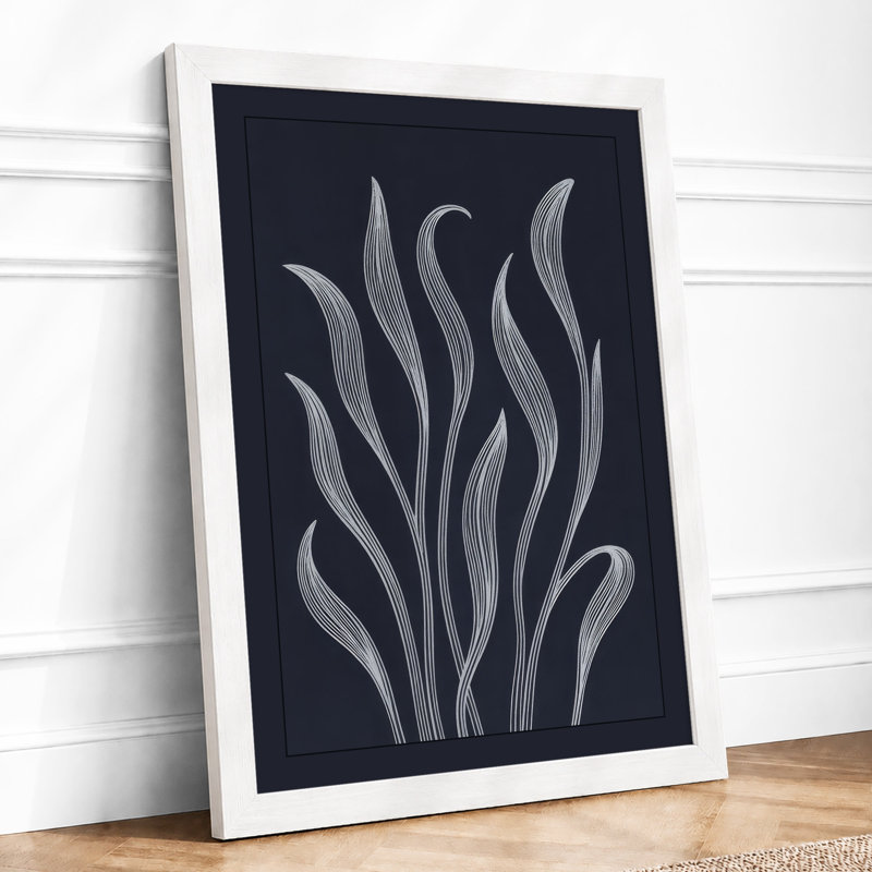 Silver Stems Botanical - Print, A1 - 84.1 x 59.4 cm, White
